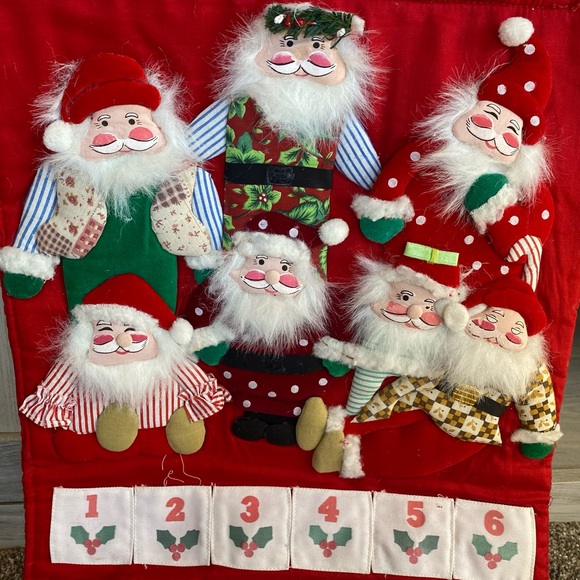 Christmas Advent Calendar Santas Potpourri Design Wood Dowel - Picture 7 of 10